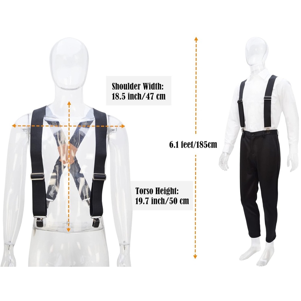 Welkinland Clip-on Work Suspenders